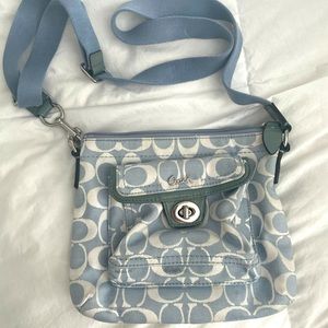 Blue Coach Cross Body Bag